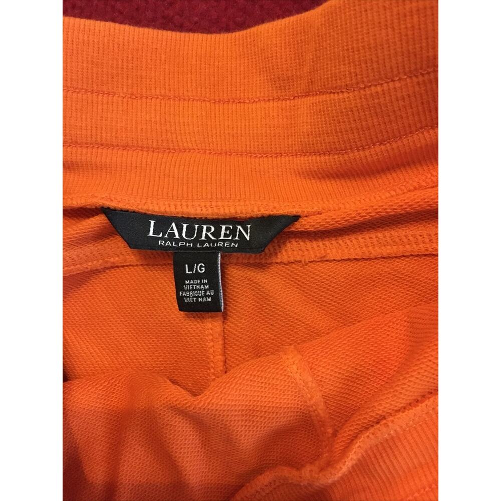 Ralph Lauren orange Cotton shorts size Lg - 2 pockets - Picture 2 of 9